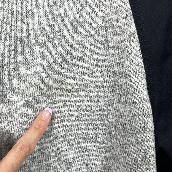 Lululemon Both Ways Bomber Jacket Heathered White Black Atomic Flower Reversible - Picture 5 of 13